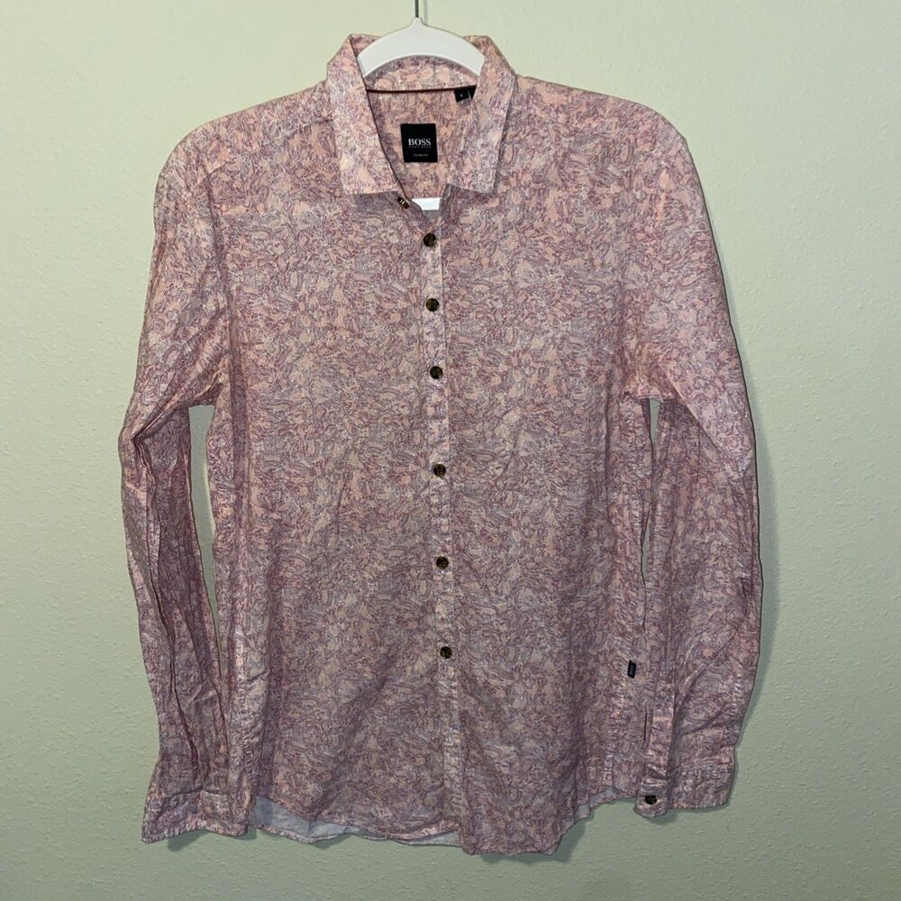 Hugo Boss Men’s Button Down Shirt Pink